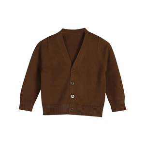 Pulls en tricot à col en V boutonnés pour garçons, uniformes scolaires, hauts à manches longues, cardigans pour enfants - Product Image 4