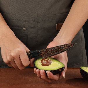 Couteau de cuisine artisanal en cuivre Damas, outil de découpe haut de gamme, couteau en acier Damas à motif cuivre, manche personnalisé, couteau d'extérieur - Product Image 4