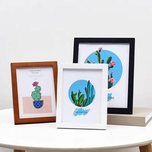 Modern 30x40 Creative Square Picture <b>Frame</b> Solid <b>Black</b> UV Printed Pine Wood Photo <b>Frame</b> Home Decoration with Iron Metal Type - Product Image 2