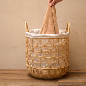 Cheap Price Natural Rattan Round Multi-Purpose Storage Basket, Modern And Eco-Friendly, Used For Storing Laundry And Toys - Product Image 2