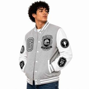 <b>Vintage</b> Wool <b>Varsity</b> Bomber <b>Jacket</b> High Quality Canvas New College Baseball Letterman Black High School Winter <b>Varsity</b> <b>Jacket</b> - Product Image 3