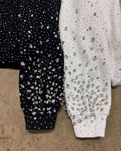 Custom 100% Cotton Drop Shoulder for Men Teens <b>Boys</b> and Girls Sheisty Design Hoodie Makers Rhinestone Hoodie Shiny Thick - Product Image 2