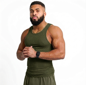 Débardeur Performance Homme Écologique Séchage Rapide Respirant Polyester Spandex Toucher Doux Léger Fluide Extensible 220g Uni - Product Image 1