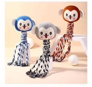 Jouet à mâcher pour chien en coton et peluche, motif animal de dessin animé mignon, haute qualité, résistant aux morsures, interactif - Product Image 3