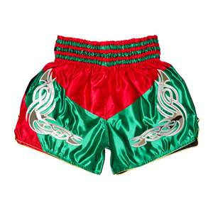 Pantalones cortos de Muay Thai, ligeros, transpirables, de tela satinada, con logo personalizado, cintura elástica, para entrenamiento, gimnasio, para hombres y mujeres, fitness. - Product Image 5