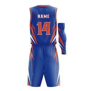 Custom Sublimated Basketball Uniform Yellow <b>Purple</b> Geometric Design V-Neck Sleeveless Jersey Shorts Set Adult Unisex - Product Image 4