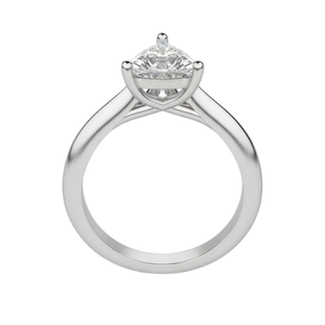 Bague de fiançailles en argent sterling 925 avec moissanite taille triangulaire, inspirée des diamants, pour femme - Product Image 4