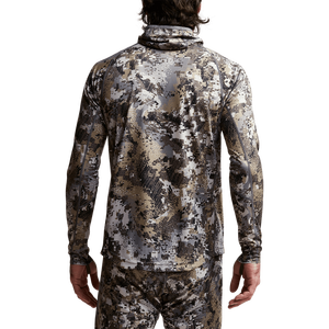 Haut de performance camouflage pour homme avec demi-zip et capuche intégrée, masque facial intégré, respirant, pour la chasse et les activités de plein air - Product Image 4