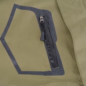 New Custom Printed High-Visibility Reflective Canvas Rain <b>Jacket</b> Company Logo <b>Mandarin</b> <b>Collar</b> Front Zipper Closure Waterproof - Product Image 4