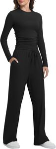 Trendy Women Full Sleeve T Shirt and Trouser <b>Set</b> Casual Cotton Two Piece Outfit Comfortable Ladies Loungewear <b>Set</b> For Daily Wear - Product Image 2
