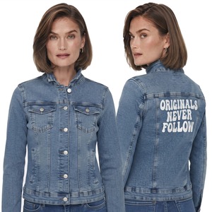 Wholesale Women Denim Jackets Knitted <b>Winter</b> Wear <b>Thick</b> Denim <b>Coat</b> Long Sleeve Cargo <b>Coat</b> Denim Jeans Jacket Women - Product Image 1