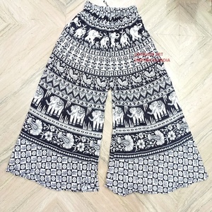 New Cotton <b>Black</b> & White Solid Ladies Plazzo Pajamas/<b>Pants</b> Summer Breathable Wholesale Supplier From India - Product Image 4