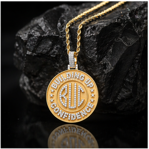 Iced 925 <b>Silver</b> Gold Plated Big Circle Moissanite Custom Name <b>Initial</b> Letter Name Pendants Hip Hop Party Men's <b>Necklace</b> Charms - Product Image 4