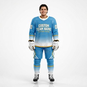 Uniformes de hockey personnalisés pour équipes, polyester 280 GSM, coupe athlétique, noms et numéros, livraison directe d'usine - Product Image 5