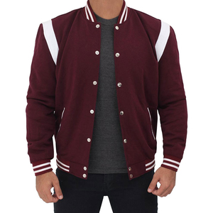 Chaqueta Varsity Unisex de Alto Rendimiento con Diseño Geométrico y Parches, Ajuste Cómodo, Cuello Alto, Tela de Lona de Alta Calidad - Product Image 6