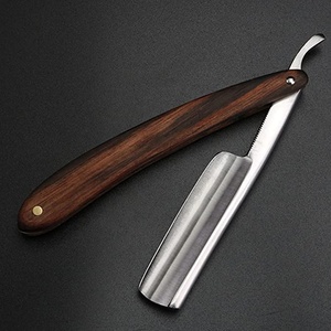 Dao cạo râu thẳng cán gỗ cao cấp dành cho nam, lưỡi thép không gỉ, dao cạo thủ công chuyên nghiệp - Product Image 4