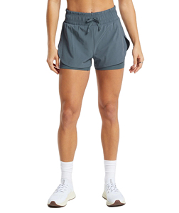 <b>Women's</b> High Waist Waterproof Breathable Memory Fabric Eco-Friendly Double Layer <b>Board</b> <b>Shorts</b> Quick Dry Seamless 100% Cotton - Product Image 1