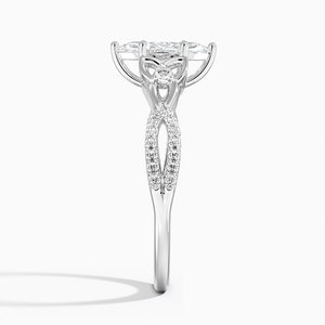 Anillo BOJ 0120 con Corte Marquesa, Plata 925, Engaste de Puntas, Anillo Solitario con Diamante de 2ct, Color D, VVS1, Moissanita, Certificado GRA - Product Image 3