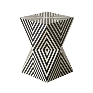 Vente à la main d'articles d'hôtel tabouret en MDF incrusté d'os tabouret de salon moderne de bonne qualité pour chambre à coucher incrusté d'os - Product Image 4