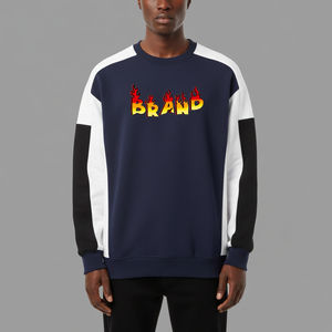 Sweat-shirt surdimensionné de haute qualité pour homme, streetwear d'hiver, 2 couleurs, logo personnalisé, sweat-shirt épais à épaules tombantes - Product Image 6