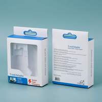 Boîte d'emballage en carton pliable pour adaptateur de voyage écologique personnalisable de 15 W, idéale pour les produits électroniques grand public.