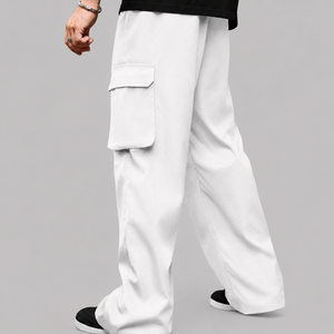 Pantalones Cargo Holgados Personalizados OEM para Hombre, Estilo Urbano, Premium, Pierna Ancha, 100% Algodón, Bordados, Venta al Por Mayor - Product Image 6