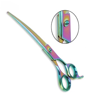 Ciseaux à cheveux professionnels en acier inoxydable, pointe acérée, pour droitiers, manche long en plastique, non pliables, pour la coiffure, Ryzer Studio - Product Image 4