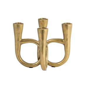 Supports de bougies dorés en métal, bougeoirs décoratifs en fer pour table, porte-bougies cylindriques en métal pour mariage - Product Image 4