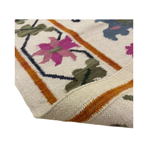 Tapis Kilim Abstrait en Laine Tissé à la Main |   Tapis moderne à tissage plat, fait main, écologique, antibactérien, pour salon, chambre à coucher, maison - Product Image 4