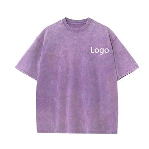 Best Quality Factory Price Men's Oversized T Shirt Acid Washed 100% Cotton Heavy <b>weight</b> Custom Printed Logo <b>Blank</b> T-Shirt - Product Image 1