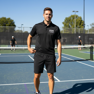 Camiseta de Polo de Pickleball de Manga Corta, Estampada, Ajustada, de Tela Elástica, Ropa Deportiva Competitiva, Totalmente Personalizable OEM ODM - Product Image 5