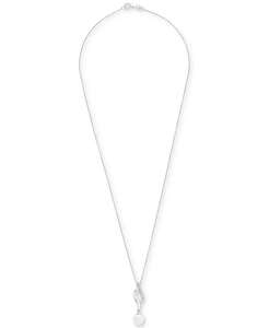 Collar con colgante de perla de agua dulce cultivada (8mm) y remolino con acento de diamante de 18 "en plata de ley | Macy's - Product Image 3
