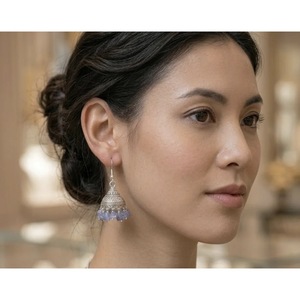 Pendientes de Tanzanita Hechos a Mano con Piedras Preciosas, Joyería de Moda al por Mayor de Jaipur, India - Product Image 3