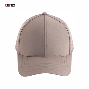 Casquette de baseball personnalisée à séchage rapide, respirante, imperméable, couleur café, 6 panneaux, maille découpée au laser, visière incurvée, snapback, décontractée, voyage, été - Product Image 2