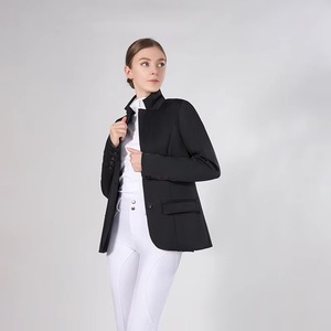 Chaqueta de Competición Ecuestre de Algodón Cómoda de Alta Calidad para Mujer con MOQ Bajo, Chaqueta de Espectáculo de Alto Rendimiento con LOGO Personalizado - Product Image 5