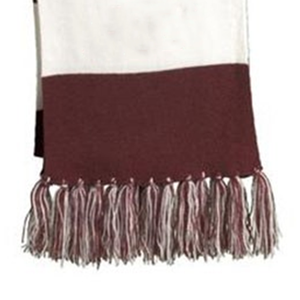 Écharpe en tricot rayée en acrylique longue et frangée, style sororité grecque, pour spectateur, fan de l'équipe, hiver, collection Premium Sport Tek - Product Image 5