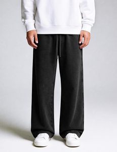 Men Baggy Wide-Leg Cotton Jogger Pants Loose Drawstring Waist Adjustable Cuffs Lounge <b>Athletic</b> Jogger Pants MADE BY BS - Product Image 1