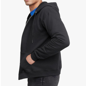 เสื้อฮู้ดซิปผู้ชาย ผ้าฝ้าย 100% ผ้าฟลีซสำหรับฤดูหนาว ซิปเต็มตัว ปักลาย พิมพ์ลายดิจิทัล เป็นมิตรกับสิ่งแวดล้อม ระบายอากาศได้ดี - Product Image 4