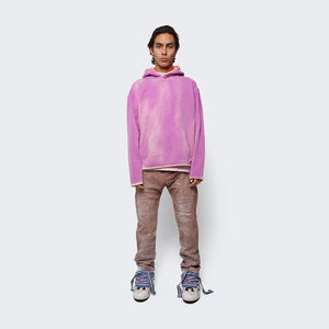 เสื้อฮู้ดดี้สโตนเฮฟวี่เวท 500gsm ล้างสีแบบแอซิดวอช สไตล์วินเทจ ทรงโอเวอร์ไซส์ แต่งลายพิมพ์โดดเด่น - Product Image 4