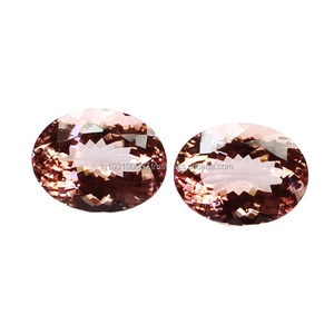 Piedra preciosa de morganita de melocotón Natural, corte facetado en forma ovalada, tamaño personalizado, fabricación de joyas sueltas, piedra natal curativa genuina a granel - Product Image 2