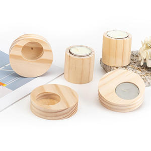 Wanuocraft - Porte-bougies à bougies chauffe-plat en bois de pin naturel, faits à la main, écologiques, durables, décoration d'intérieur, anniversaire - Product Image 4