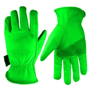 Heavy-Duty Goat Grain Leather <b>Driver</b> <b>Gloves</b> Reflective Safety Features Reinforced Construction General Purpose Abrasion - Product Image 2