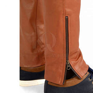 Pantalon en cuir classique pour homme, design élégant, cuir souple, durable, respirant, coupe confortable, idéal pour le quotidien et le streetwear. - Product Image 5