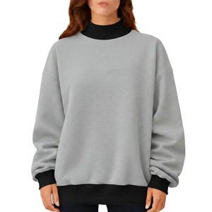 Sweat-shirts à col rond pour homme, hiver, broderie personnalisée, impression numérique, couleur unie, écologiques, coupe classique, 100% coton biologique - Product Image 3