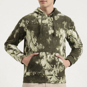Sudadera con Capucha de Forro Polar Tie-Dye para Hombre, Fabricada en Pakistán, Corte Regular, Informal, Tejida, Manga Larga, para Otoño - Product Image 1