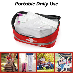 Bolsa organizadora médica de cuero PU duradero para almacenamiento de medicamentos de emergencia, botiquines de primeros auxilios y viajes, a la venta a precio de mayoreo. - Product Image 5