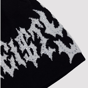 New Style RStones Winter Striped Adjustable 100% <b>Wool</b> Unisex Custom Logo <b>Beanies</b> OEM Service Available - Product Image 3