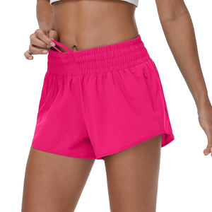 Short de course pour femmes, 100% polyester, respirant, écologique, séchage rapide, taille mi-haute, léger, vêtements de fitness pour femmes - Product Image 1
