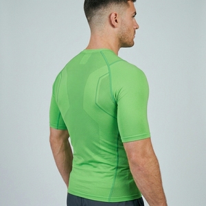 Men's Short Sleeve Compression T-Shirt Geometric Print Quick Dry Sporty Fit O-Neck Knitted Polyester Workout Shirt - Product Image 6