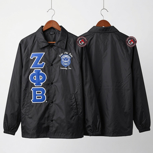 Chaqueta Deportiva de Invierno Transpirable con Bordado de la Hermandad Zeta Phi Beta para Mujer |   Chaqueta ZPB Soror Bordada de Poliéster/Nailon - Product Image 1